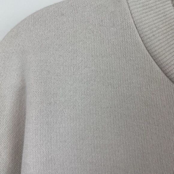 Judith‎ March Chenille Dog Mom  Cream Semi Cropped Oversized Sweatshirt Sz Large - Picture 4 of 8